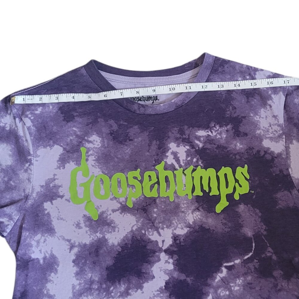 Purple Tie Dye Goosebumps Tee Shirt Size Med. UNISEX - Picture 6 of 8